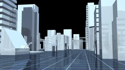Moving Through the City in a Straight Line Stockbeeldmateriaal 332455652
