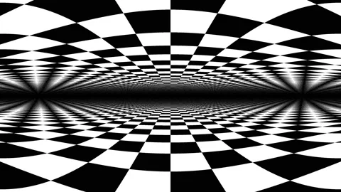 Moving Through a Crazy Room of Parallel Floor and Ceiling Stock Footage 140913074