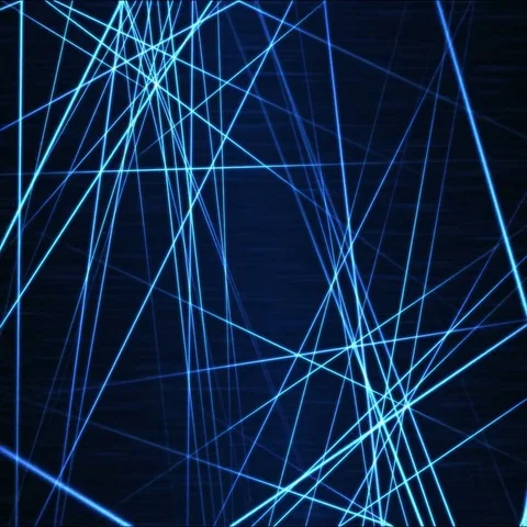 Moving through Light/Laser Beams Animation Animation - Loop Blue Stock Footage 69569435