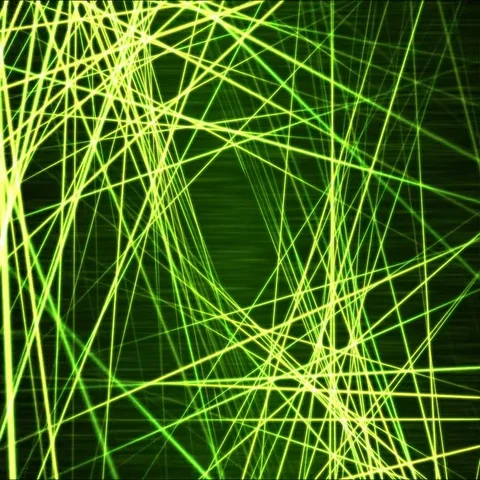 Moving through Light/Laser Beams Animation Animation - Loop Green Stock Footage 69592327
