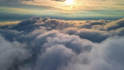 Moving Through The Sky Above Clouds - Hyperlapse Stock Footage 310206694