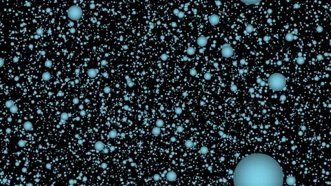 Moving Through Static Particles Suspended in Empty Space on Black Background. Stock Footage 333153714