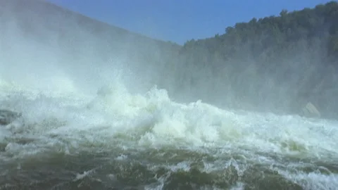 Moving through white water rapids along a river, British Columbia, Canada. Stock Footage 163174096