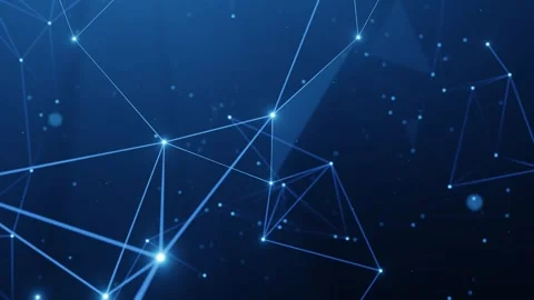 Moving throught abstract plexus network connection. Seamless loop 4K animation. Видео 273521616