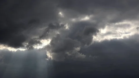 Moving thundercloud  dark clouds Timelapse Stock Footage 97271649