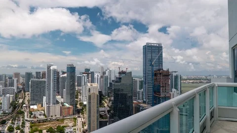 Moving Time-lapse - Brickell Miami Stock-Footage 81362730