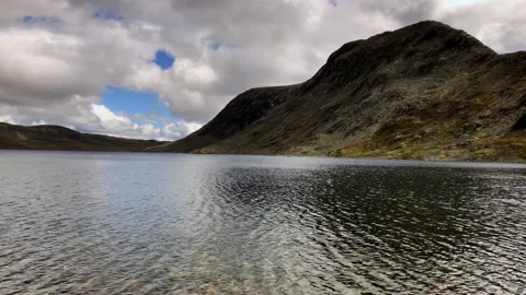 Moving Time lapse footage of a mountain lake near "Besseggen". Stock Footage 156030541
