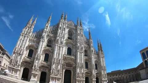 Moving time lapse lateral pan of Duomo Video stock 136903988
