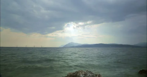 Moving time lapse of the Patra bridge in Greece 4K Stock Footage 49152517