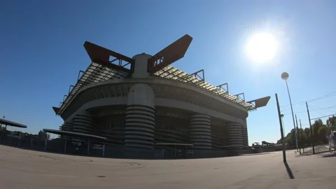 Moving time lapse of San Siro Video stock 136900205