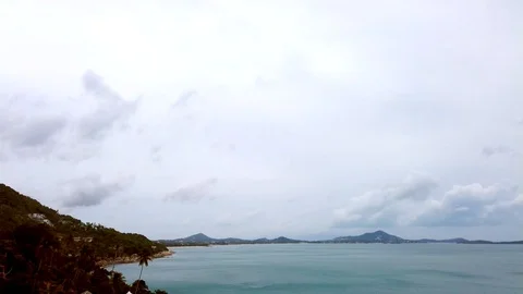 Moving Time lapse video with seashore and moving sky Stock Footage 114150158