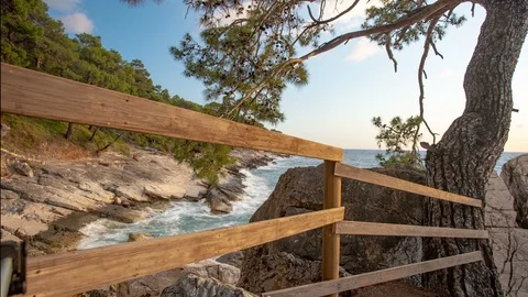 Moving Timelapse at cliffs Video stock 114641981