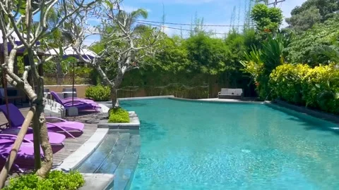 Moving timelapse of empty club pool Stock Footage 152406908