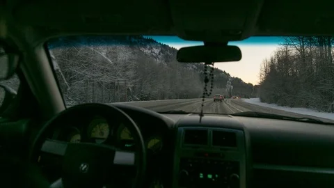 Moving Timelapse Inside Car Driving Stock Footage 96053515