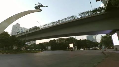 MOVING TIMELAPSE AT PANCORAN Stock Footage 134882116