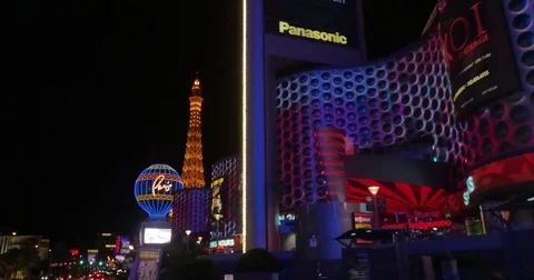 Moving timelapse of Paris at night Stock Footage 84743314