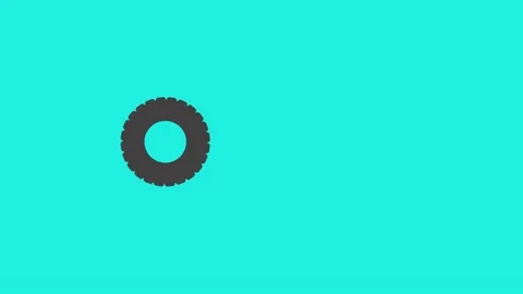 Moving tire animation in 4k. Stock Footage 201025881