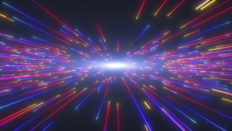 Moving towards colored line segments Stock Footage 250189136