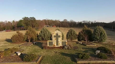 Moving Towards the Cross Stock Footage 48585475