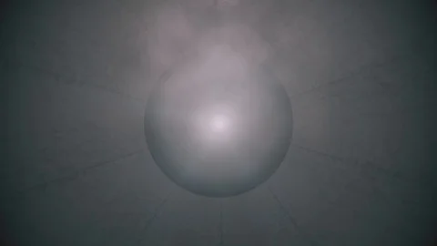 Moving towards a light at the end of a smoke filled underground tunnel or shaft Stock Footage 88883890