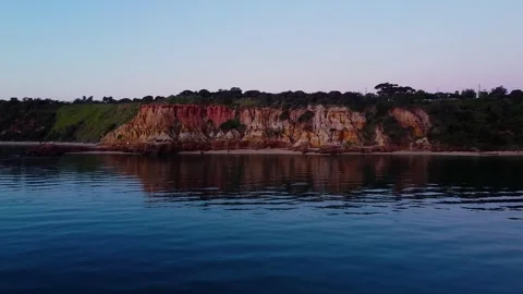 Moving Towards Red Bluff Cliff Stock Footage 286296690