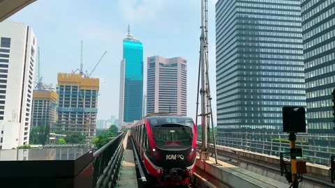 Moving train 3 Stock Footage 334586196