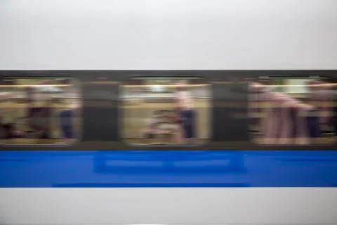 Moving train Stock Photos