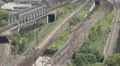 Moving Trains Germany Cologne Departure Aerial View Railway Tracks Structure Day HD Footage