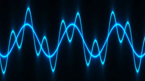 Moving Twin Two Offset Frequency Lines Stock Footage 143893074