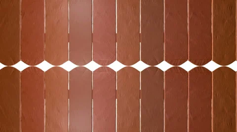Moving two side brown fence with alpha matte, loop. Stock Footage 47982624