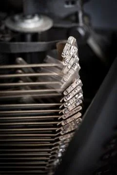 Moving Typebar Stock Photos