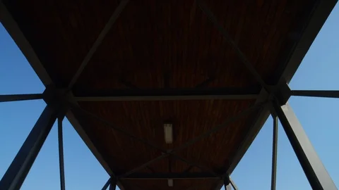 Moving Under the Bridge 4k Stock Footage 114061236