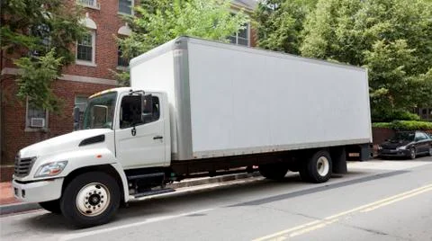 Moving van Fotos de archivo