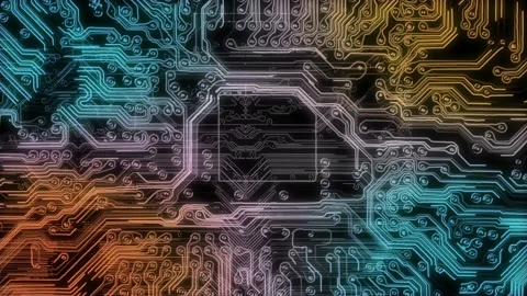 Moving various elements of the PCB executes the code Stock Footage 152300115