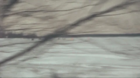 Moving Vehicle Point of View Through Snowy Canadian Landscape 1970s Stock Footage 306811360