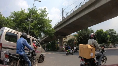 Moving video of Delhi’s traffic Vídeo Stock 116083133