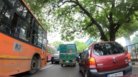Moving video of Delhi’s traffic Vídeo Stock 116084680