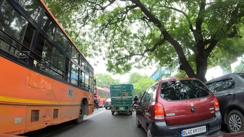 Moving video of Delhi’s traffic Stock-Footage 116085707