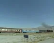Moving view of travelling train SD Footage