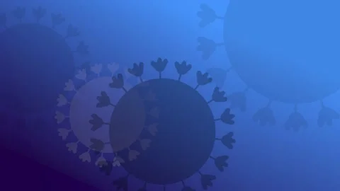 Moving virus particles on gradient background - animation Stock Footage 231714432