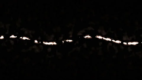 Moving Volume Amplitude Variation Behind Cloud Mask Video stock 143891787