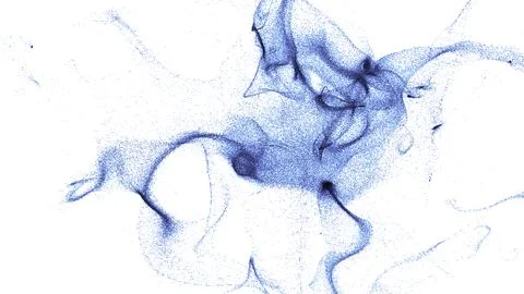 Moving vortex flow of particles in space. Design. Stream of particles diverges Stock Illustration