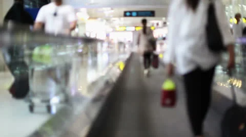 Moving walkway Stock Footage 22580408