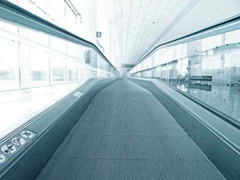 Moving walkway or escalator Stock Illustration