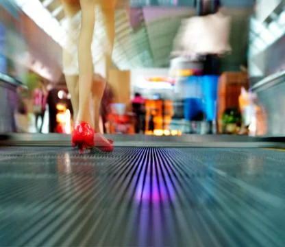Moving walkway Stock Photos