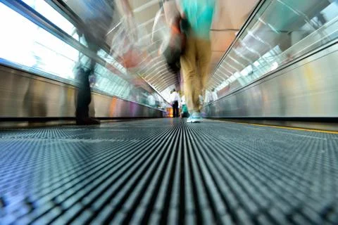 Moving walkway Stock Photos