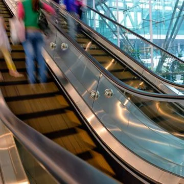 Moving walkway Stock Photos