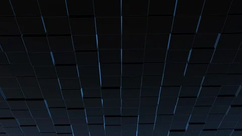 Moving wall of black cubes coming closer. Stock Footage 124495513