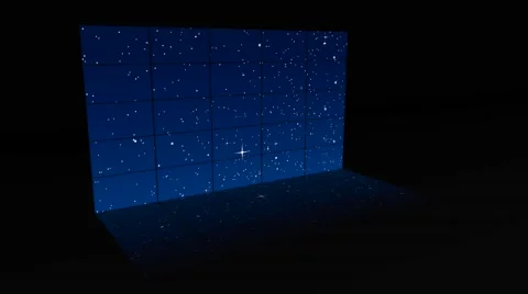 Moving wall of moving stars Stock Footage 64853533
