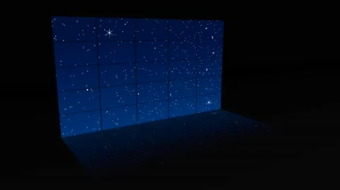 Moving wall of twinkly stars Stock Footage 64853312
